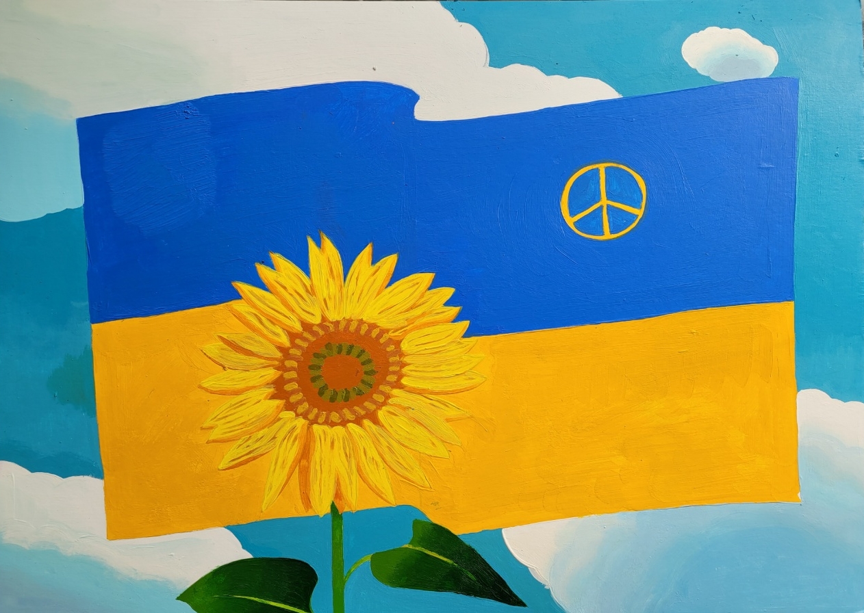 김승현 작가가 그린 '우크라이나에 평화를'.jpg
